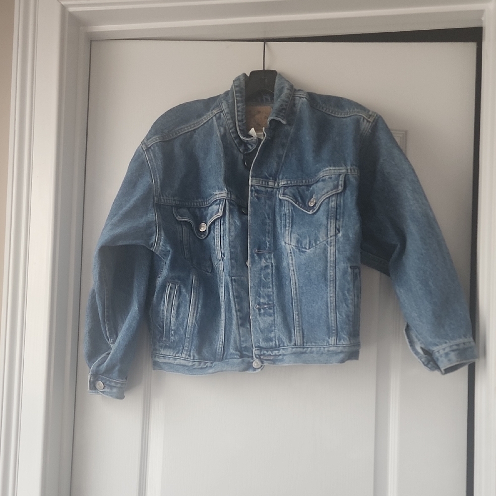 Blue Jean Jacket with Cropped Trucker Style